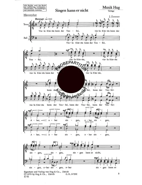 Singen kann er nicht